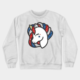 AmeriCorn Cute Unicorn With Glitter Crewneck Sweatshirt